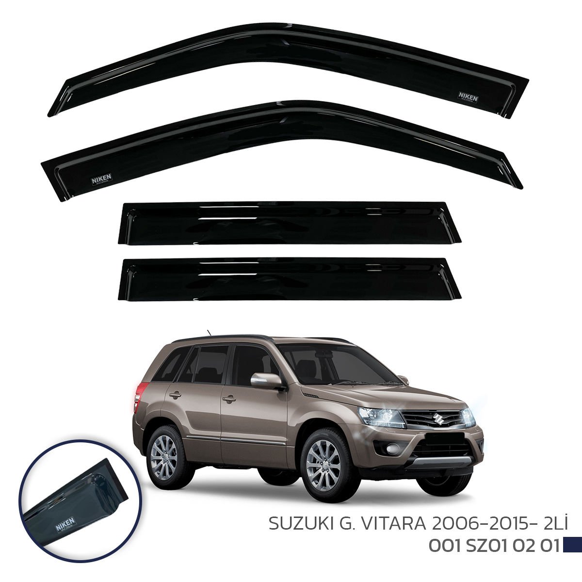 Suzuki G.Vitara 2006-2015 Cam Rüzgarlıgı 4Lü