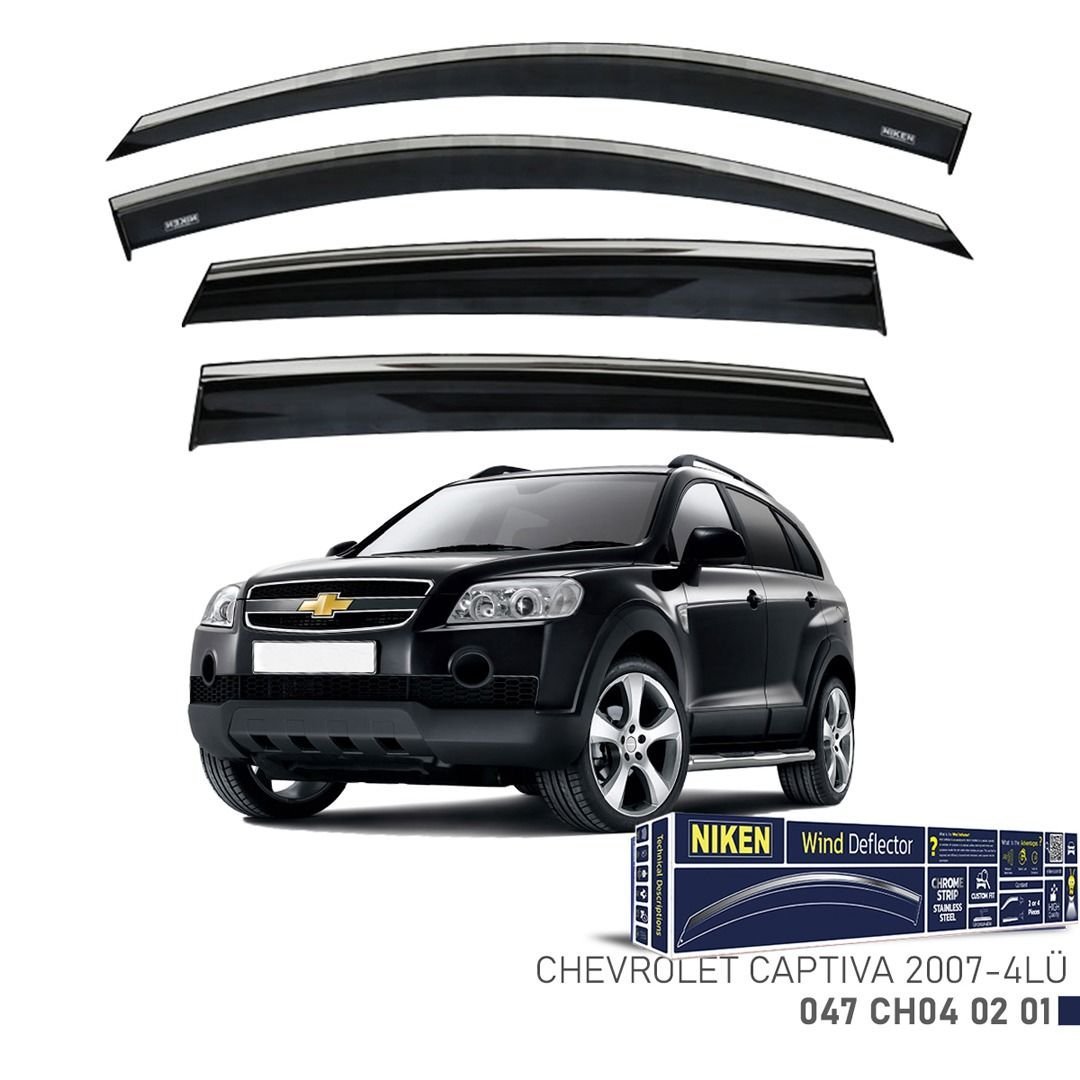 Niken Chevrolet Captiva 2007- Kromlu Cam Rüzgarlığı 4 LÜ