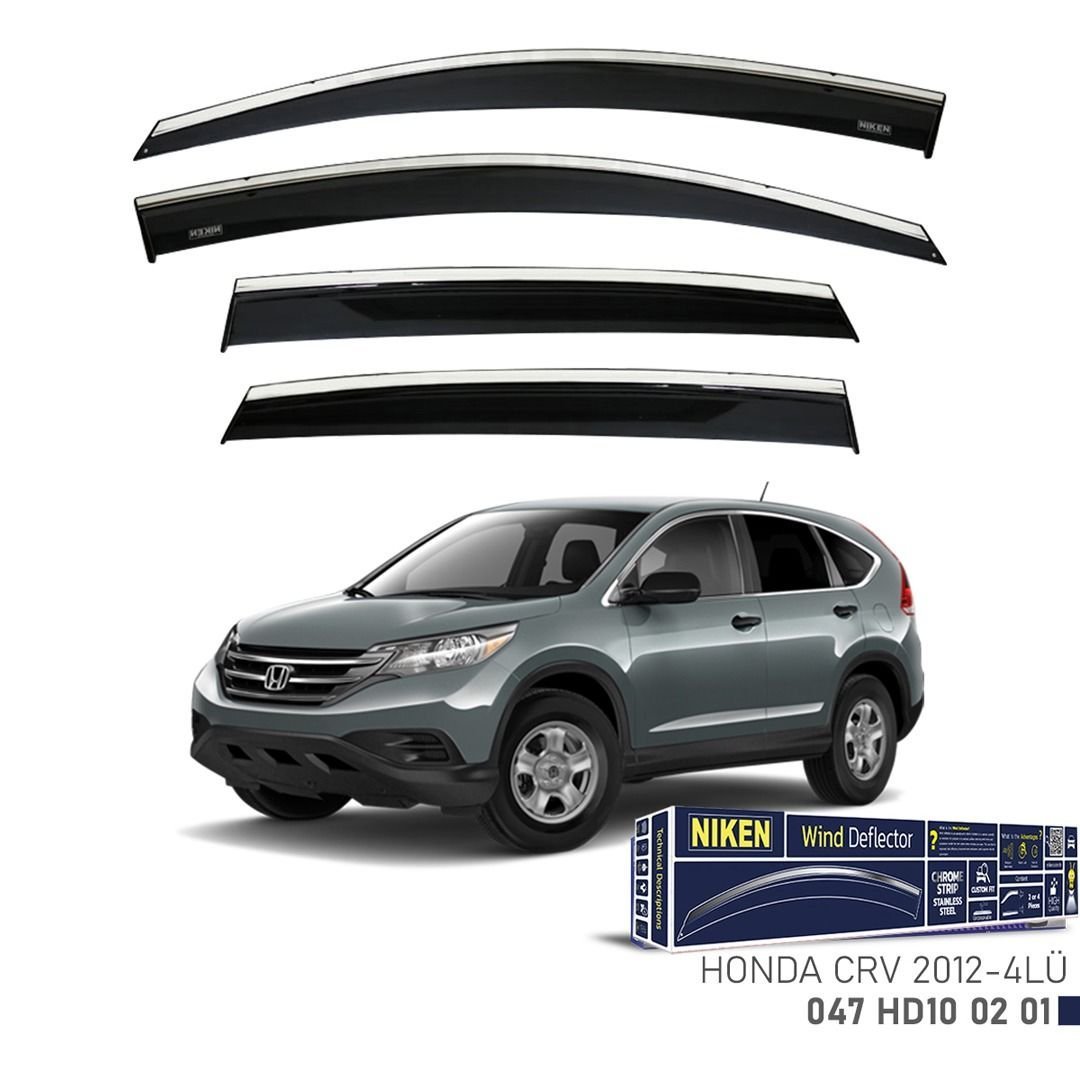 Niken Honda Crv 2012- Kromlu Cam Rüzgarlığı 4 LÜ