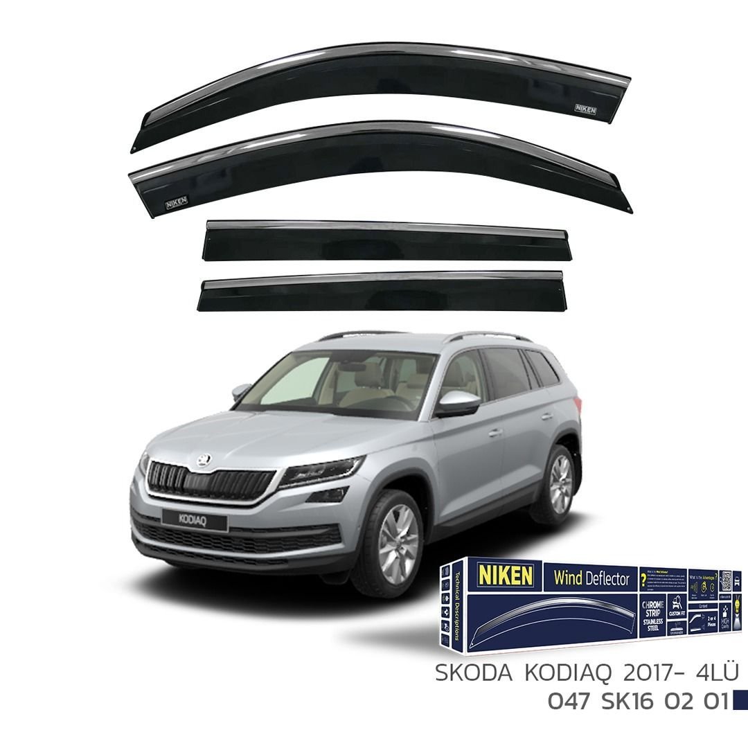 SKODA KODIAQ 2017- KROMLU CAM RÜZGARLIĞI 4LÜ
