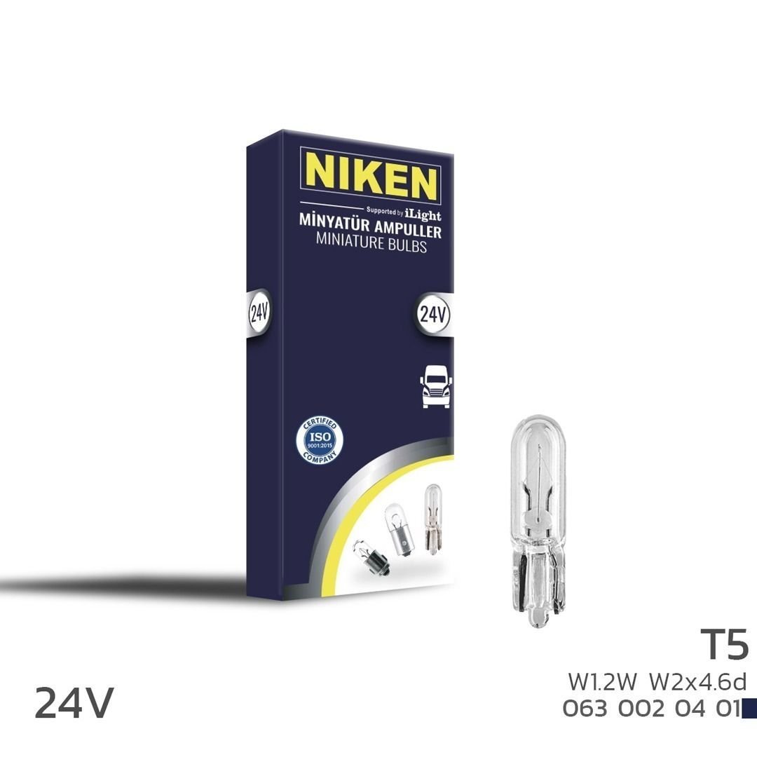 Niken 24V T5 Ampul (W1.2W) W2X4.6D 10 LU