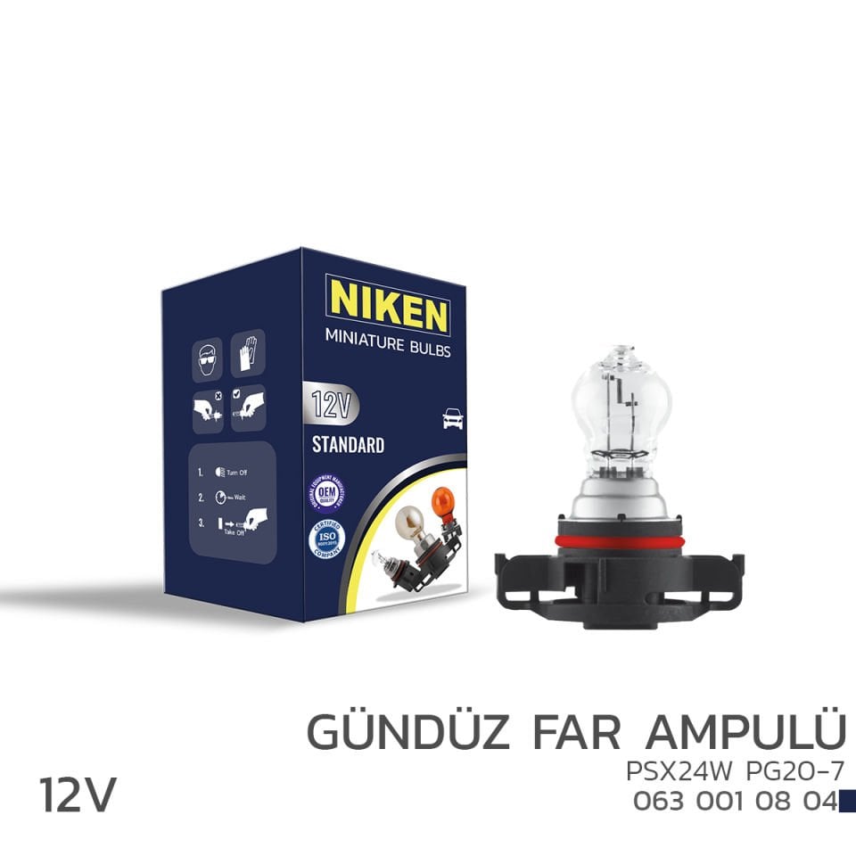 NIKEN 12V PSX24W GÜNDÜZ FAR AMPULÜ (PG20-7)