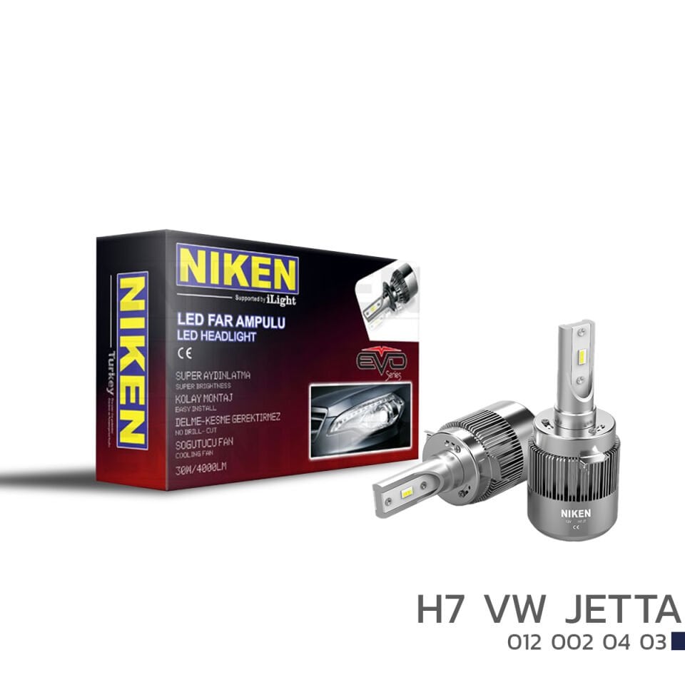 Niken H7 Led Xenon Evo Serisi VW Jetta 8000 Lümen 6500 K 30W