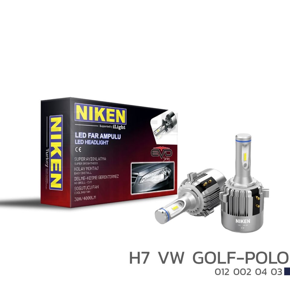 Niken H7 Led Xenon Evo Serisi VW Golf Polo 8000 Lümen 6500K 30W