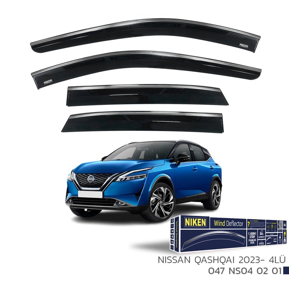 Nissan Qashqai 2023- Kromlu Cam Rüzgarlığı 4'Lü
