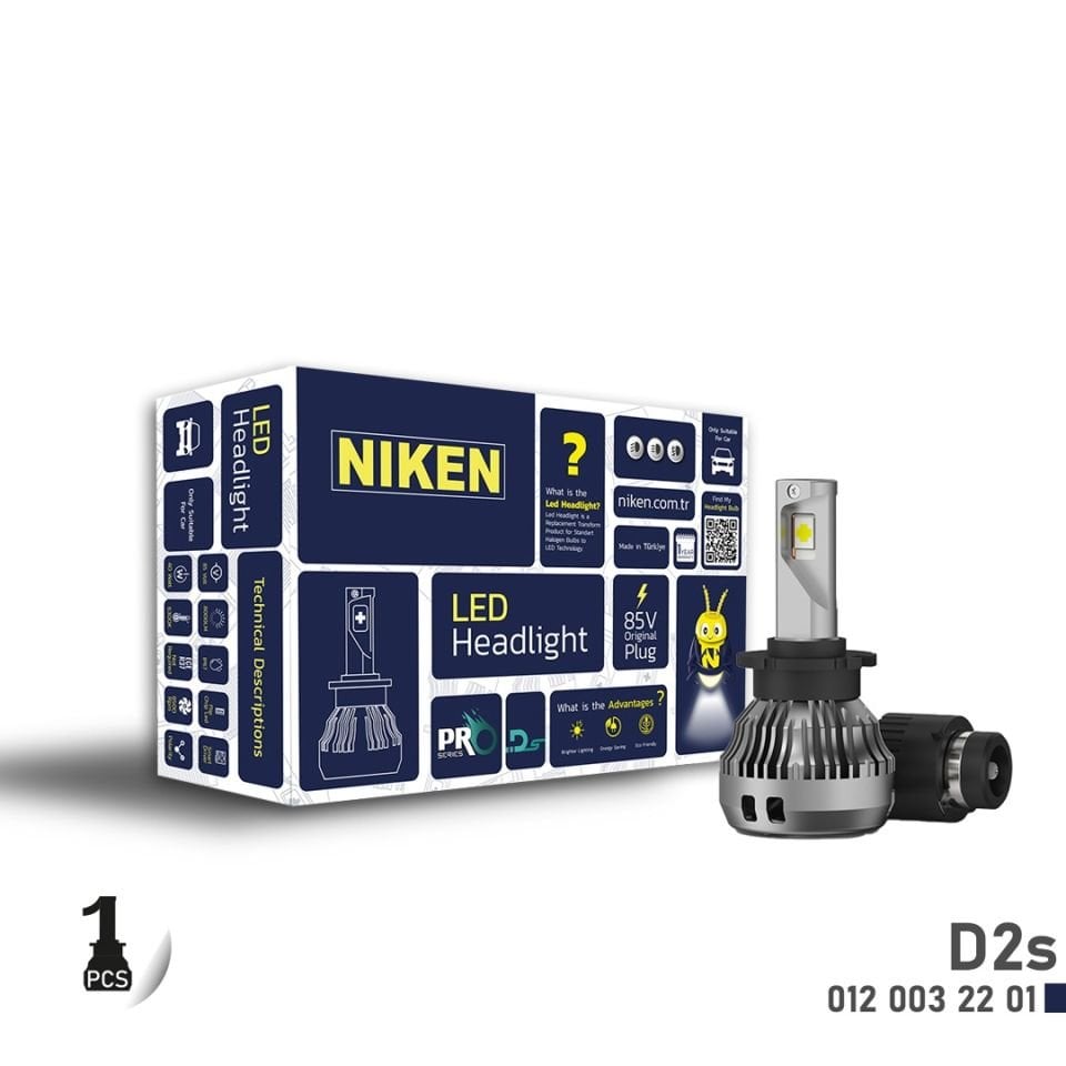 Niken D2S Led Xenon Pro Serisi 8000 Lümen 6500K 55W 1 Adet