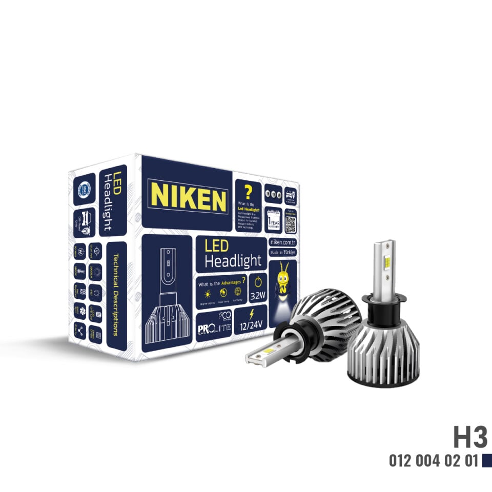 Niken H3 Led Xenon Eco Serisi 8000 Lümen 6500K 12V-24V