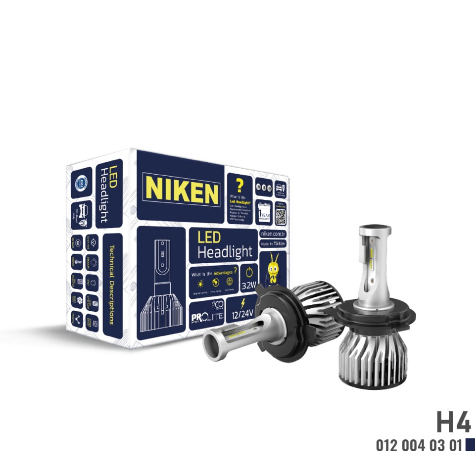 Niken H4 Led Xenon Eco Serisi 8000 Lümen 6500K 12V-24V