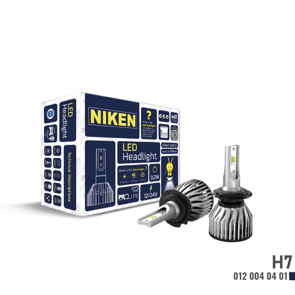 Niken H7 Led Xenon Eco Serisi 8000 Lümen 6500K 12V-24V