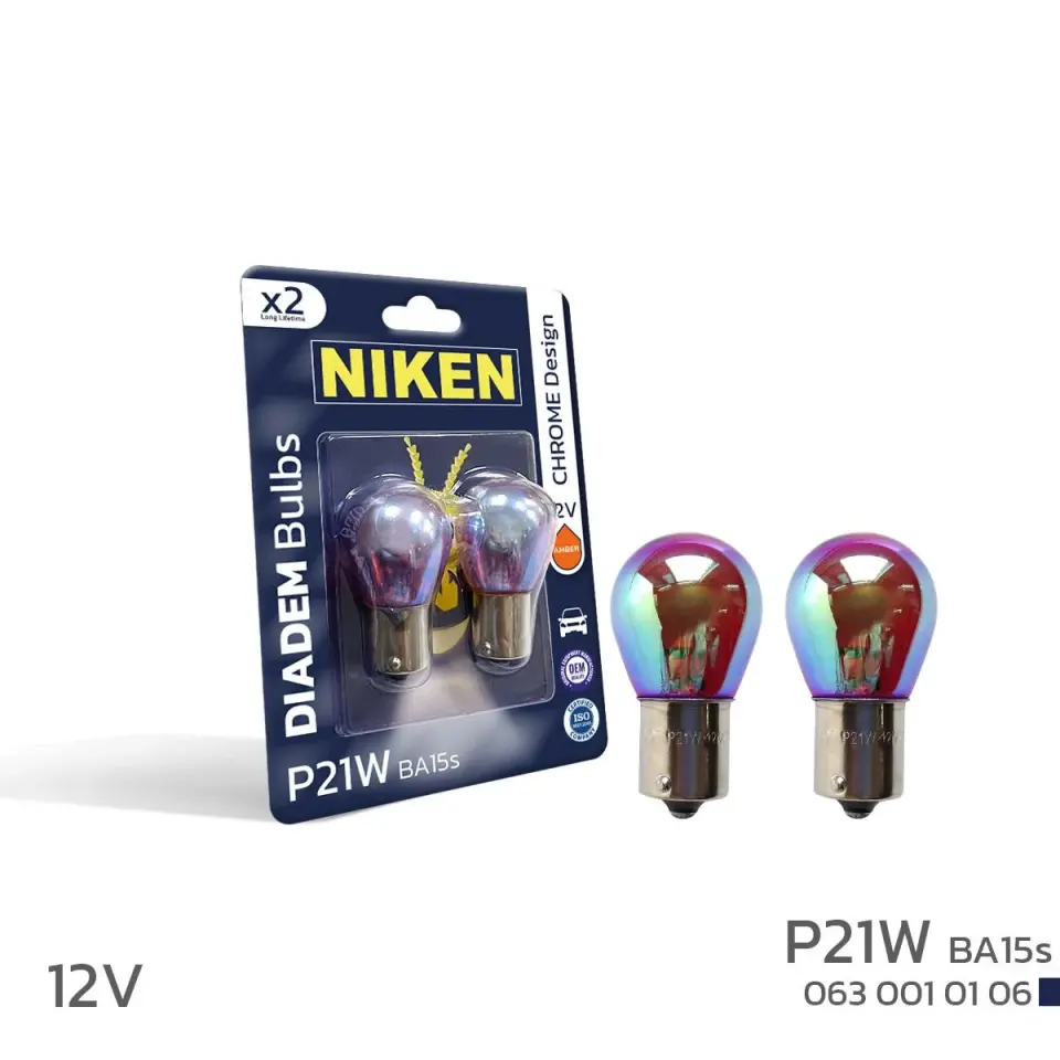 Niken 12V 93 Diadem Ampul (P21W) Amber BA15s 2'Lİ