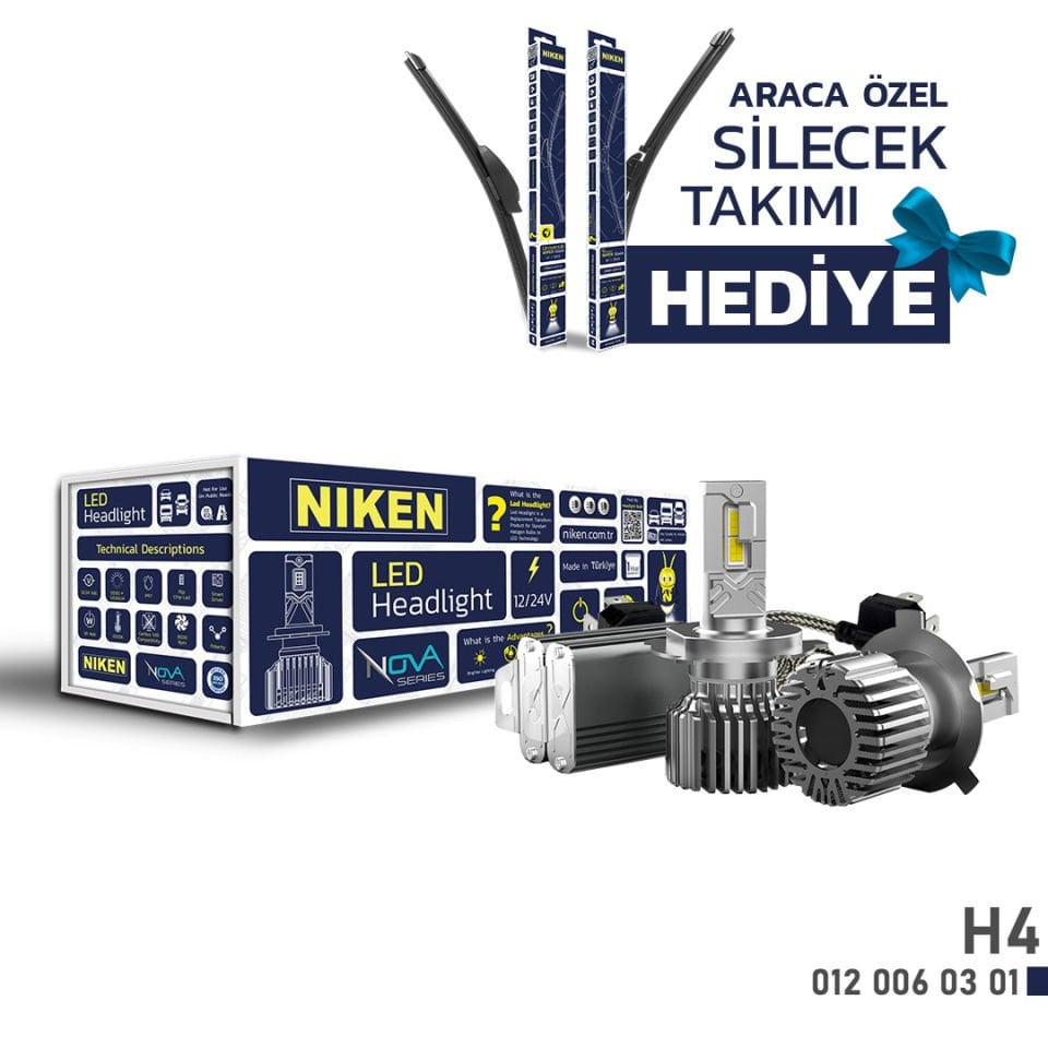 Niken Led Xenon Nova Serisi H4 (90W)
