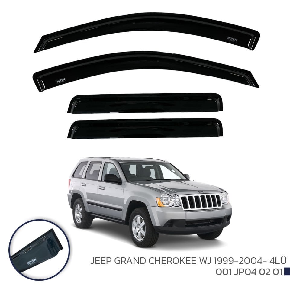 Niken Jeep Grand Cherokee Wk 2005-2010 Cam Rüzgarlığı 4'Lü