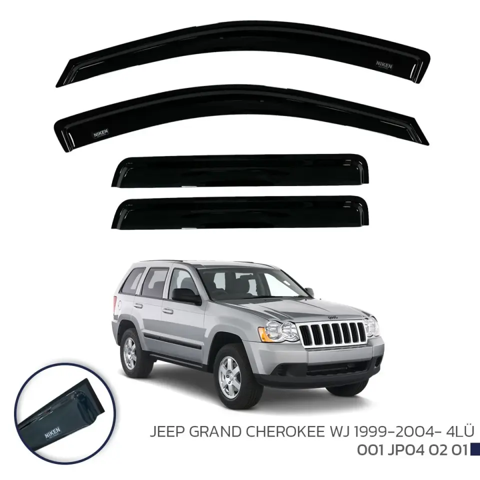 Niken Jeep Grand Cherokee Wk 2005-2010 Cam Rüzgarlığı 4'Lü