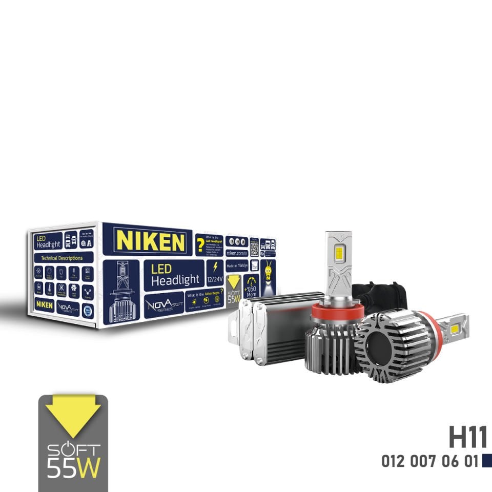 Niken H11 Led Xenon Nova Soft Serisi 55W 9000 Lümen 6500K 12V-24V
