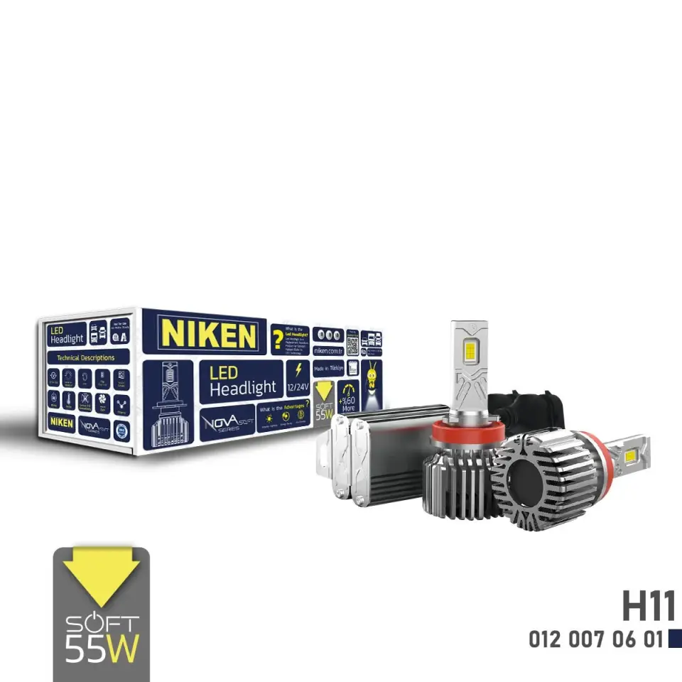 Niken H11 Led Xenon Nova Soft Serisi 55W 9000 Lümen 6500K 12V-24V