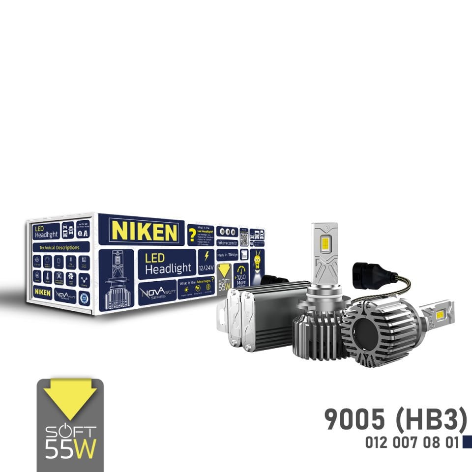 Niken 9005 Led Xenon Nova Soft Serisi 55W 9000 Lümen 6500K 12V-24V