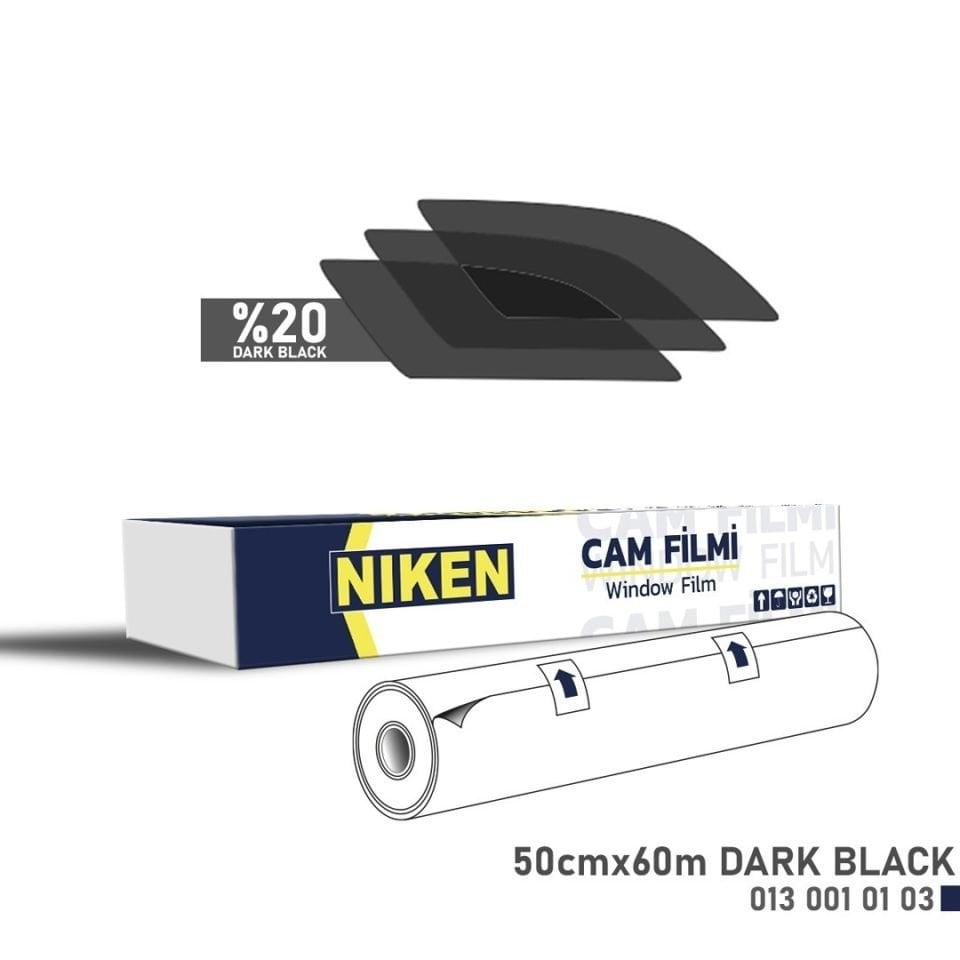 Niken Cam Filmi Çizilmez 50 Cm X 60 M Dark Black