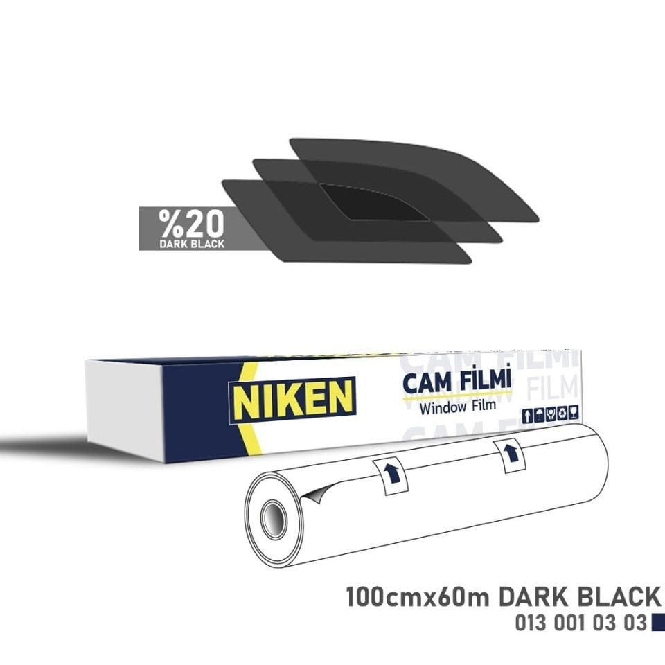 Niken Cam Filmi Çizilmez 100 Cm X 60 M Dark Black