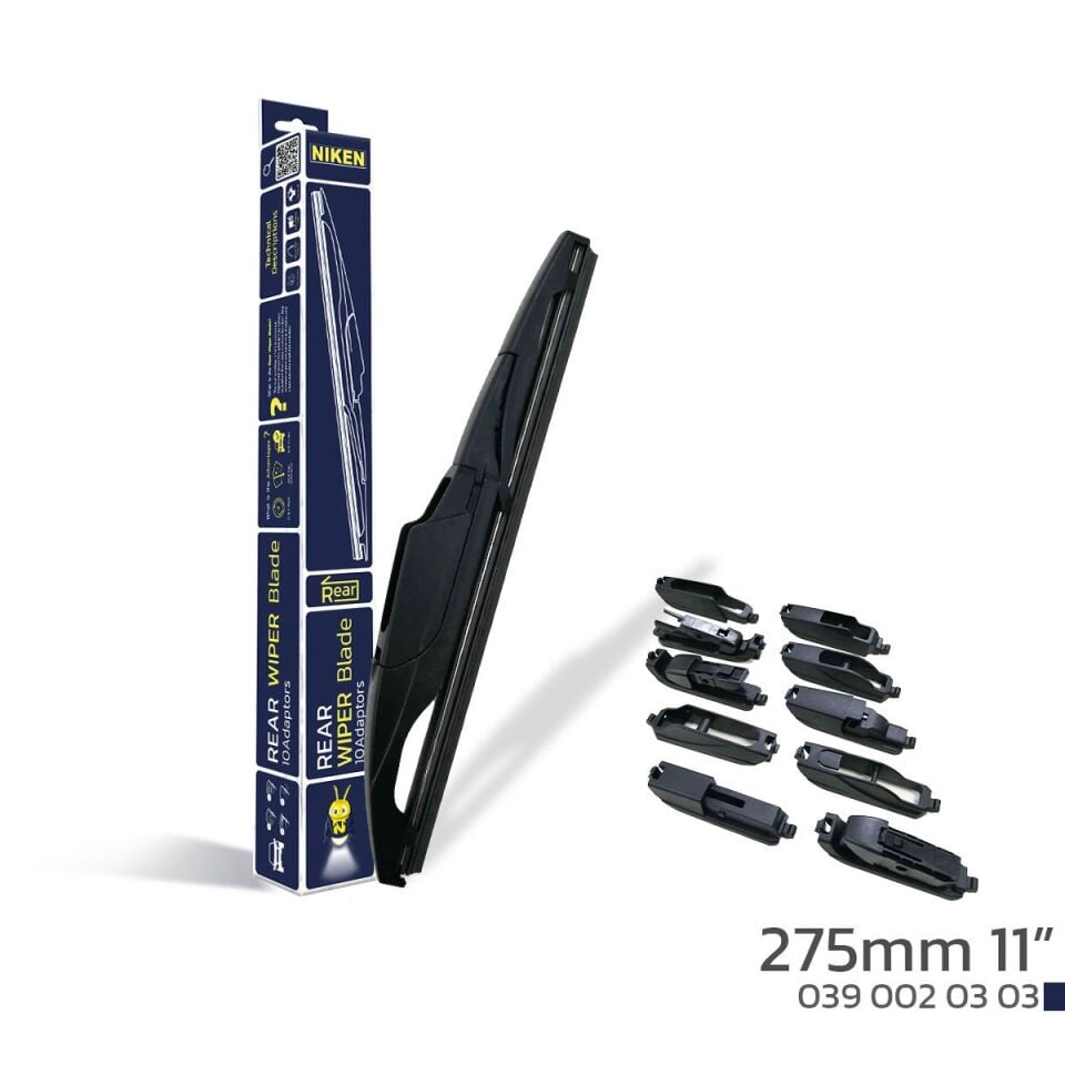 Niken 11 inc 10 Aparatlı Arka Silecek Süpürgesi 275 mm