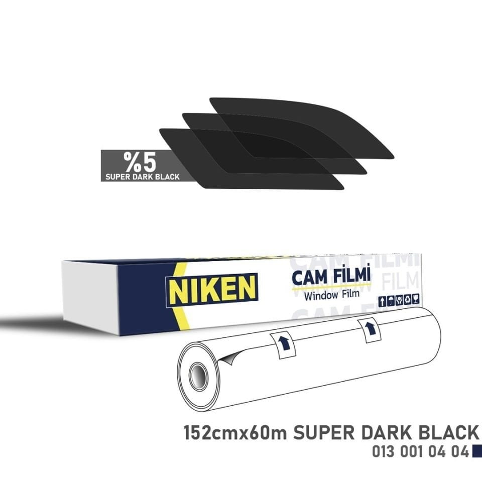 Niken Cam Filmi Çizilmez 152 Cm X 60 M Super Dark Black