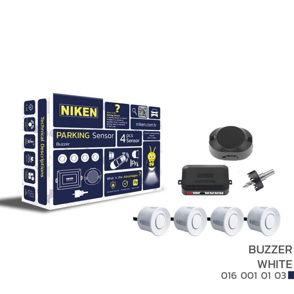 Niken Park Sensörü Ses İkazlı Beyaz Universal 22 mm