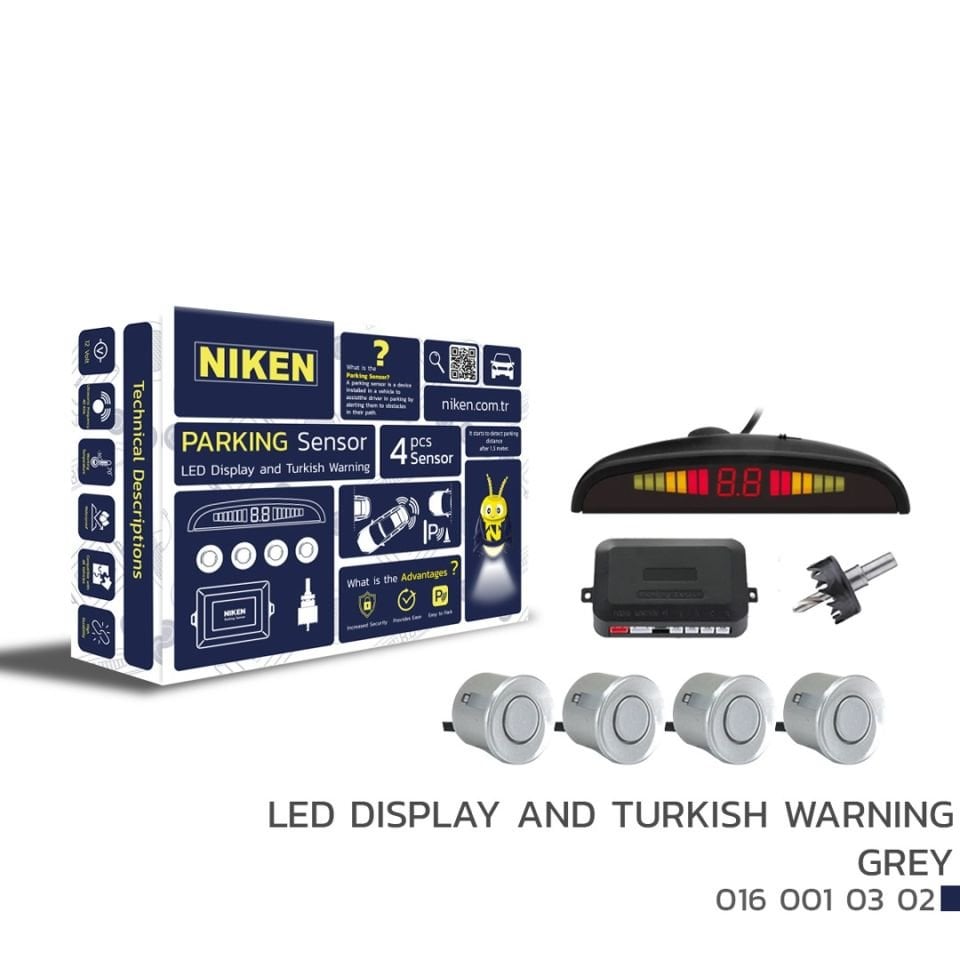 Niken Park Sensörü Led Ekran ve Turkce Uyarı Gri