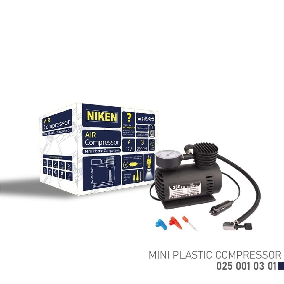 Niken Hava Kompresörü Mini Plastik 12V