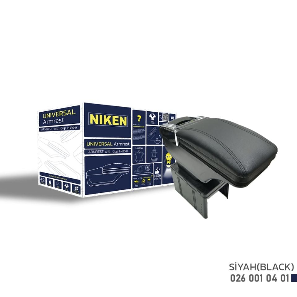 Niken Universal Kol Dayama Kolçak Kromlu Siyah