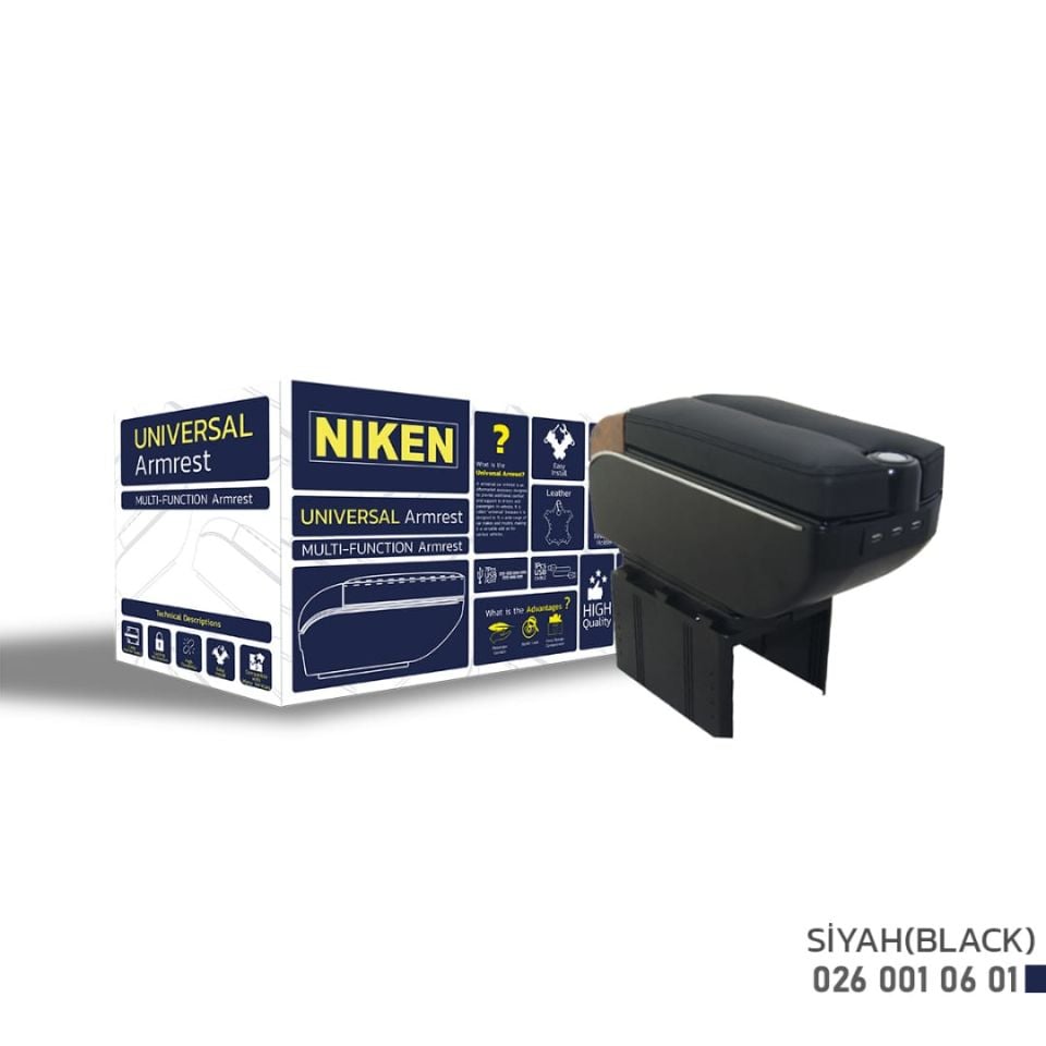 Niken Universal Kol Dayama Kolçak Çok Fonksiyonlu Siyah