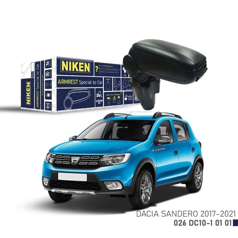 Niken Dacia Sandero 2017-2021 Araca Özel Kol Dayama Siyah