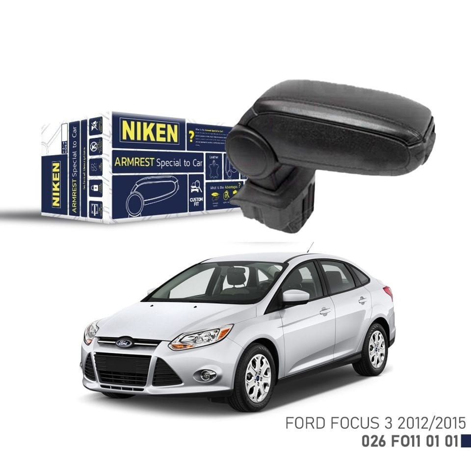 Niken Ford Focus 3 Kol Dayama Kolçak Siyah 2012-2015