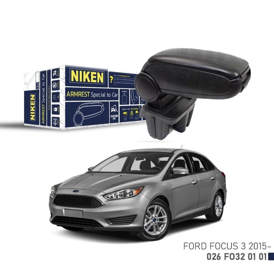 Niken Ford Focus 3 Kol Dayama Kolçak Siyah 2015-