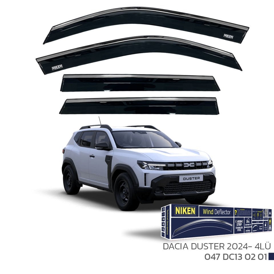 Niken Dacia Duster Cam Rüzgarlığı Kromlu 2024- Sonrası 4'lü