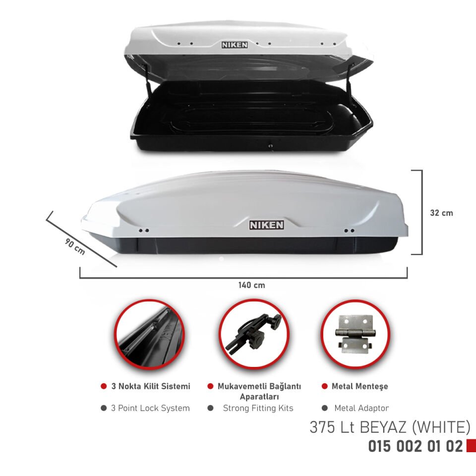 Niken Port Bagaj 450 Litre Beyaz