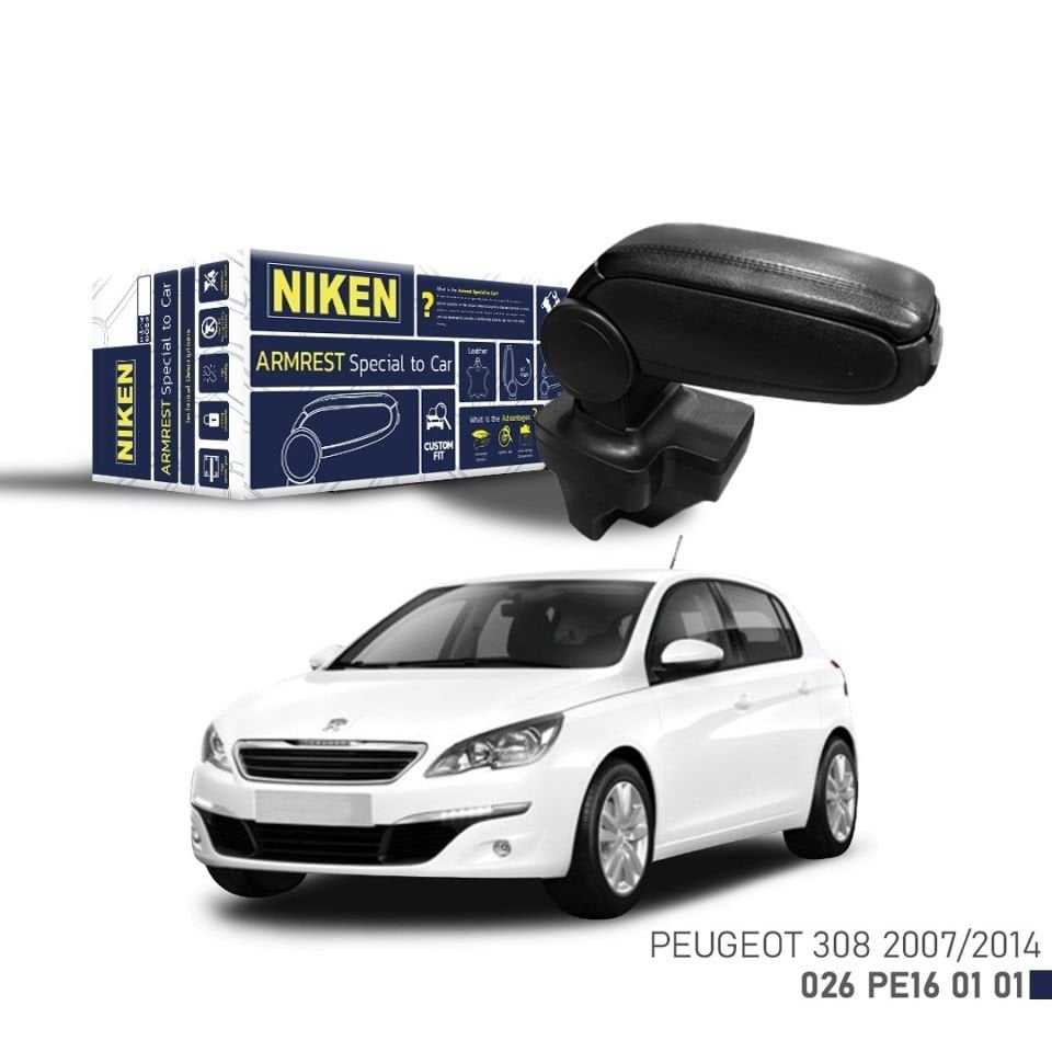 Niken Peugeot 308 Kol Dayama Kolçak Siyah 2007-2013