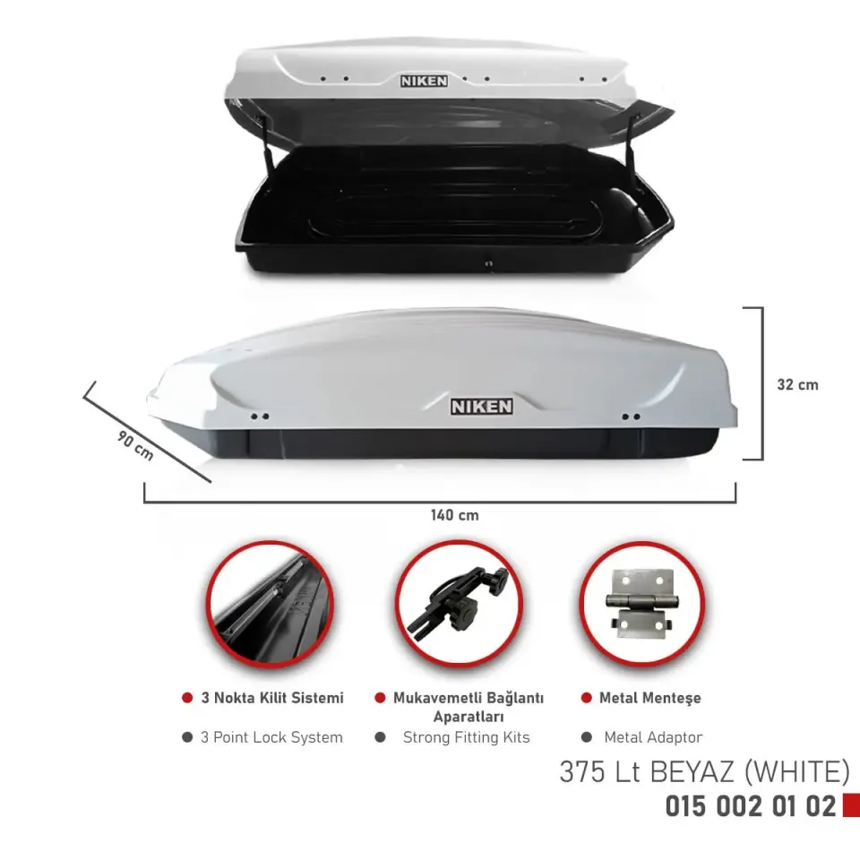 Niken Port Bagaj 450 Litre Beyaz