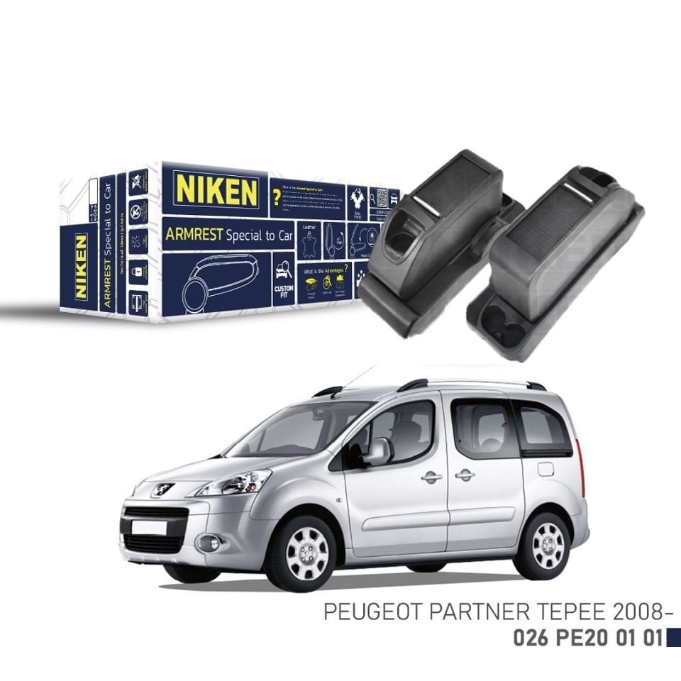 Niken Peugeot Partner Tepee Kol Dayama Kolçak Siyah 2008-