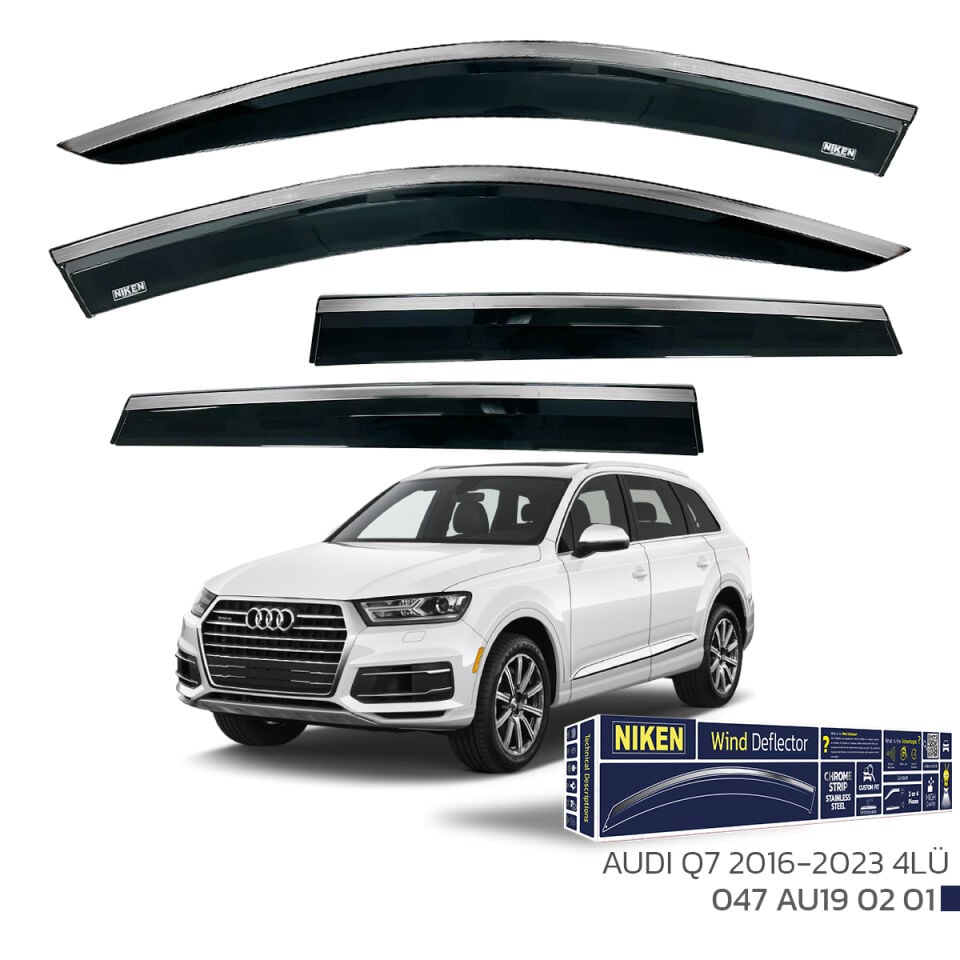 Niken Audi Q7 Cam Rüzgarlığı Kromlu (2016-2023) 4'lü Set