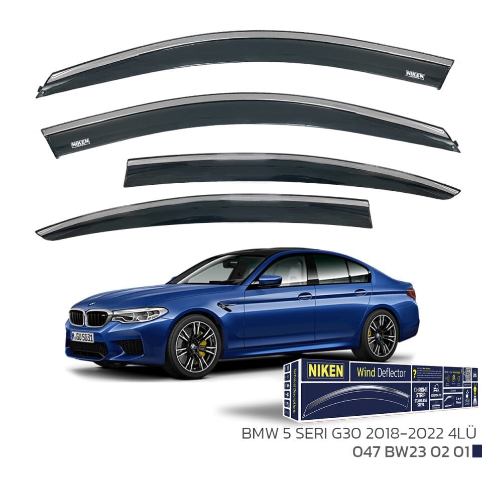 Niken Bmw 5 Serisi G30 Cam Rüzgarlığı Kromlu 2018-2022 4'Lü