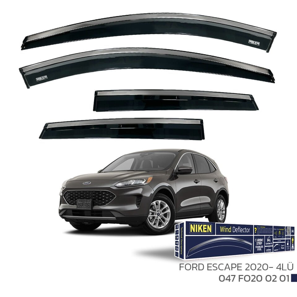 Ford Escape Cam Rüzgarlığı Kromlu 2020- 4'Lü