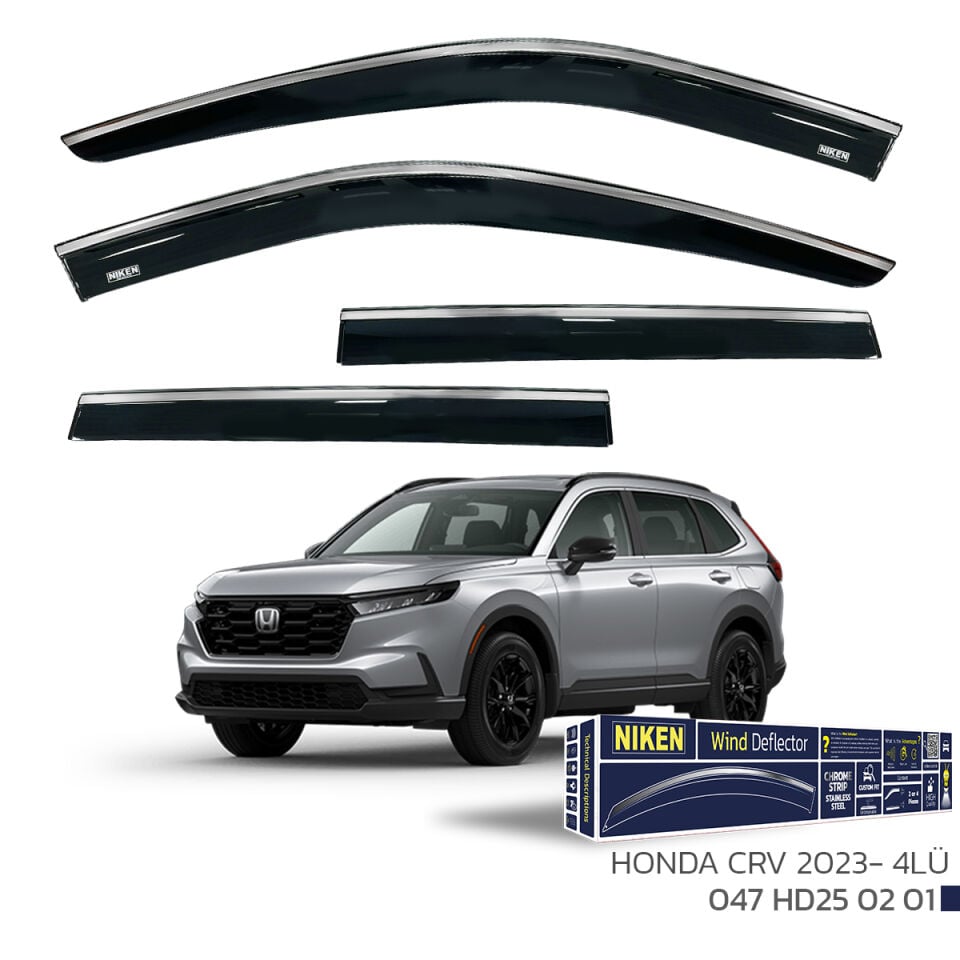 Niken Honda CRV Cam Rüzgarlığı Kromlu (2023+) 4'lü Set