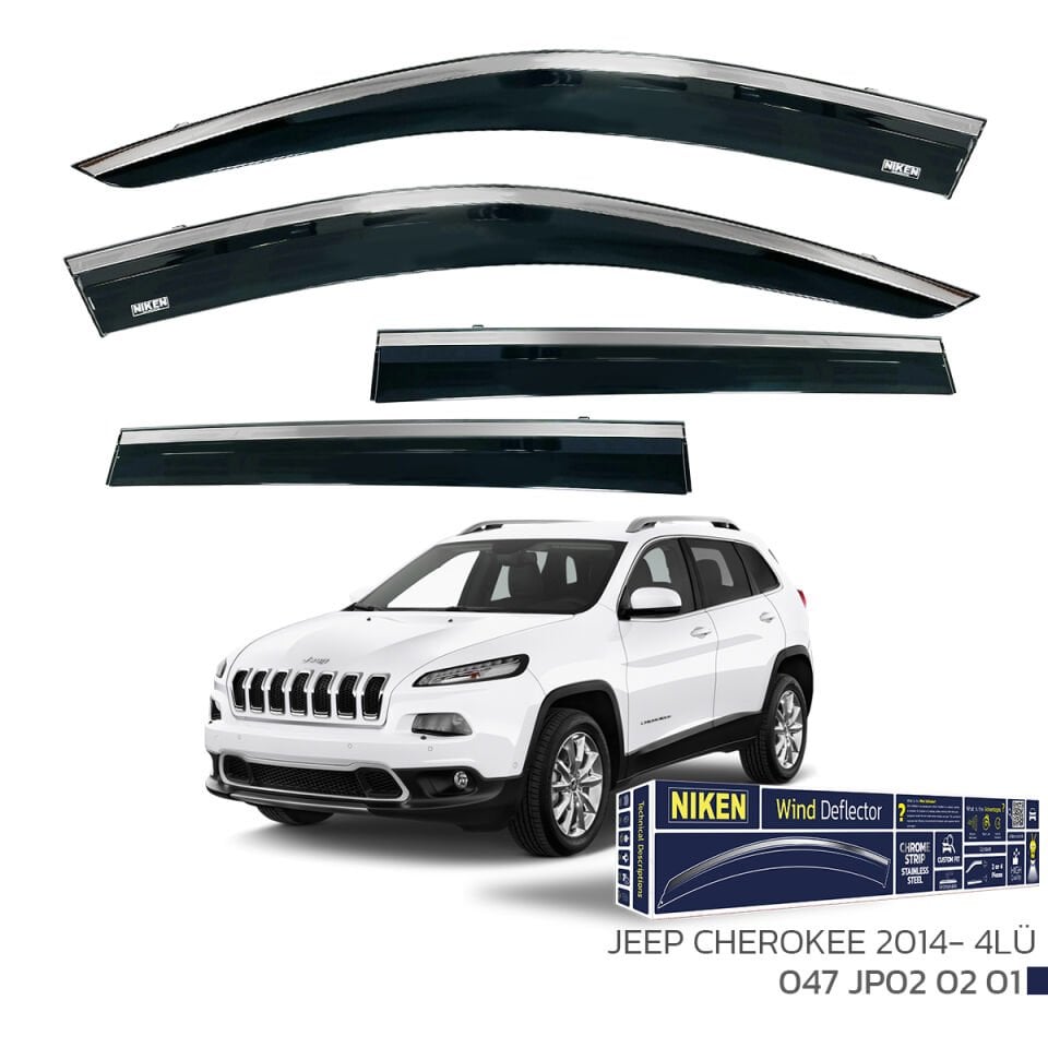 Niken Jeep Cherokee Cam Rüzgarlığı Kromlu 2014- 4'Lü