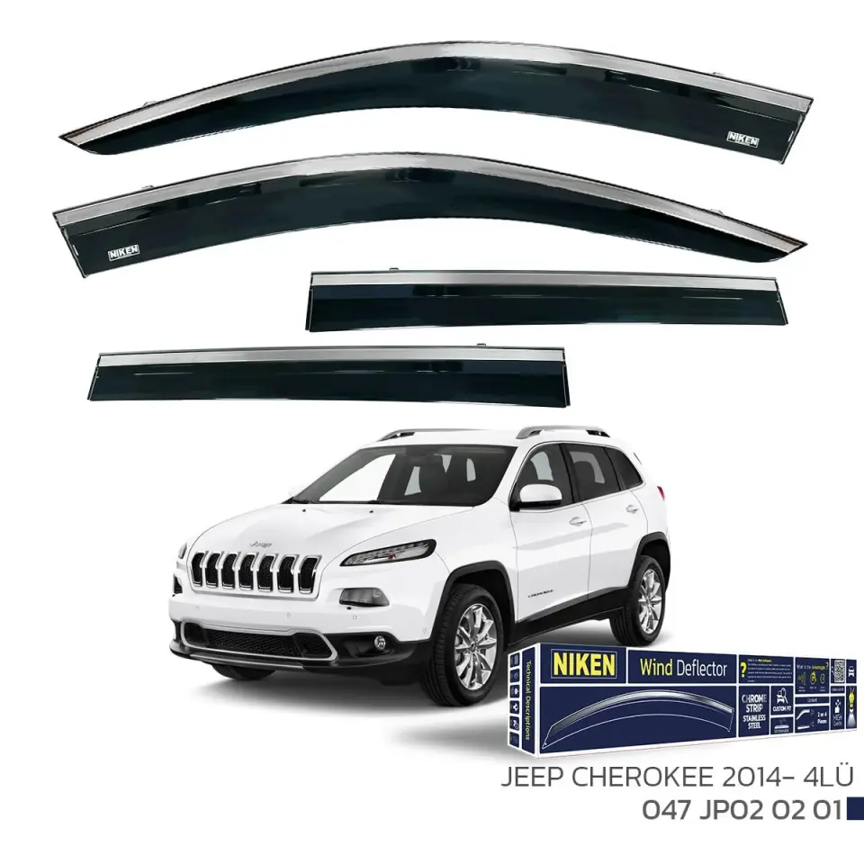 Niken Jeep Cherokee Cam Rüzgarlığı Kromlu 2014- 4'Lü