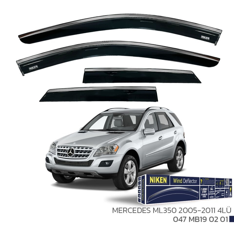Niken Mercedes ML350 Cam Rüzgarlığı Kromlu 2005-2011 4'Lü