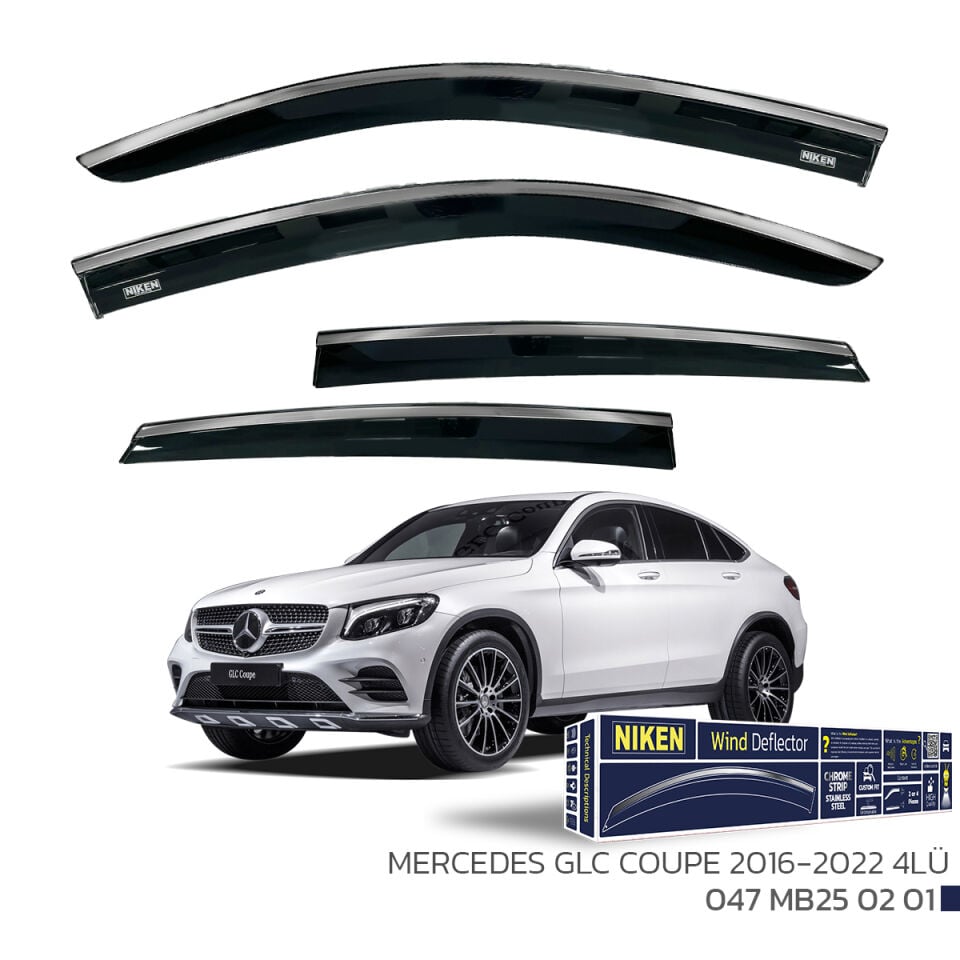 Niken Mercedes GLC Coupe Cam Rüzgarlığı (2016-2022) 4'lü Set