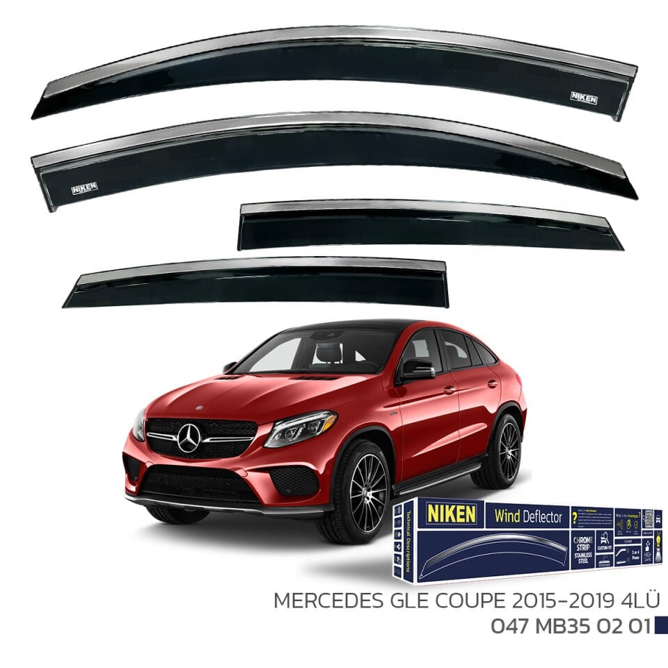 Niken Mercedes GLE Coupe Cam Rüzgarlığı Kromlu 2015-2019 4'lü