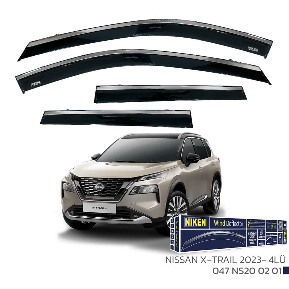 Niken Nissan X-Trail Cam Rüzgarlığı Kromlu 2023- 4'Lü