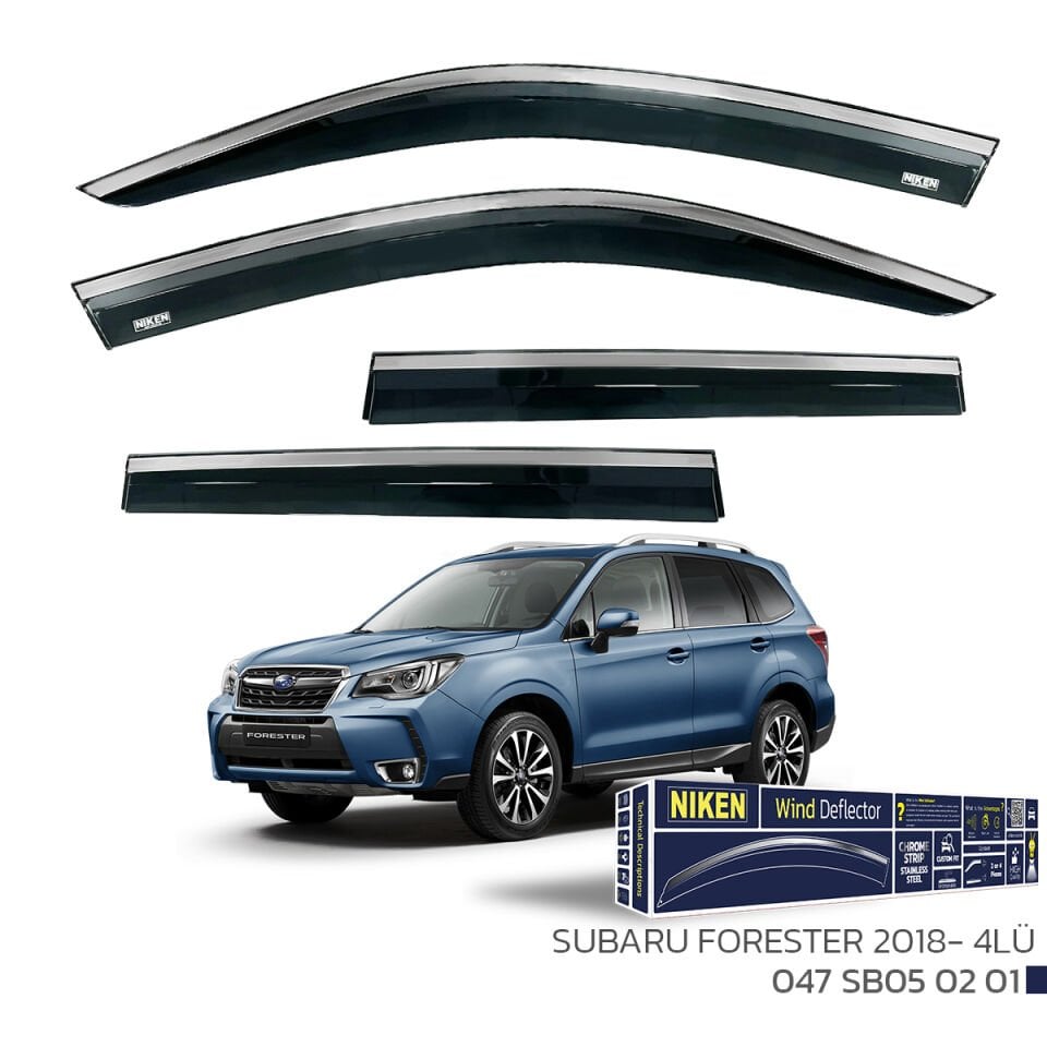 Niken Subaru Forester Cam Rüzgarlığı Kromlu 2018- 4'Lü