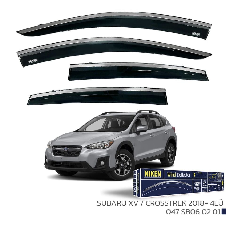 Niken Subaru XV Crosstrek Cam Rüzgarlığı Kromlu 2018- 4'Lü