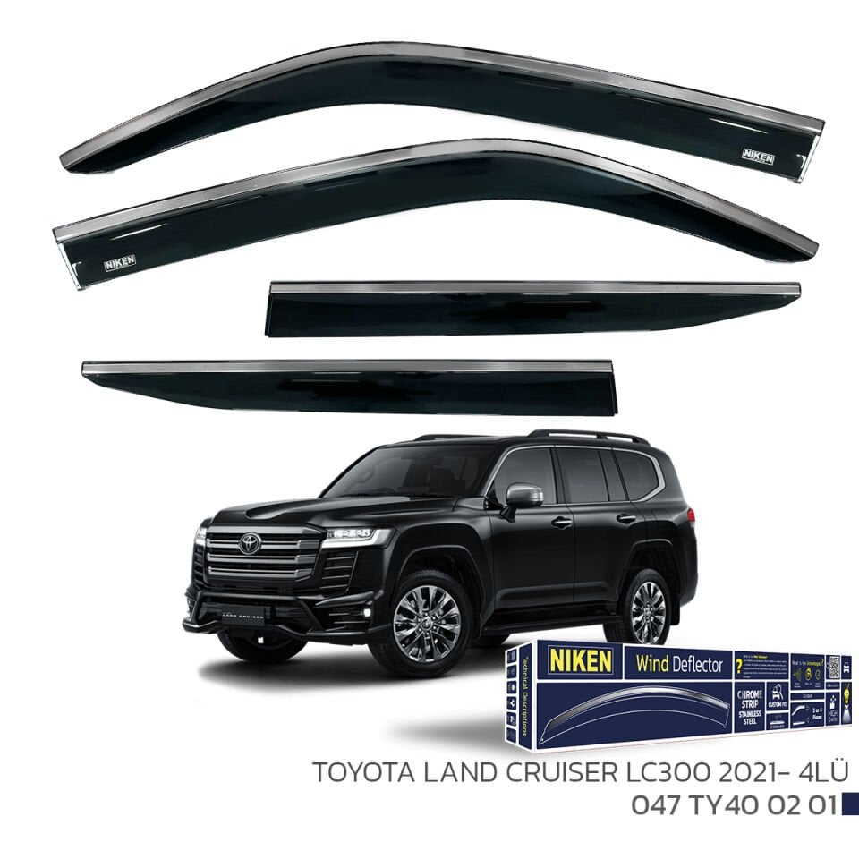Niken Toyota Land Cruiser LC300 Cam Rüzgarlığı Kromlu 2021- 4'Lü
